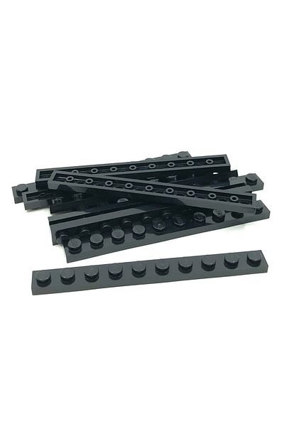 LEGO Moc Custom Accessory Creator Plate 1 X 10 Flat Long Bricks Black 4 Pieces Will Be Sent