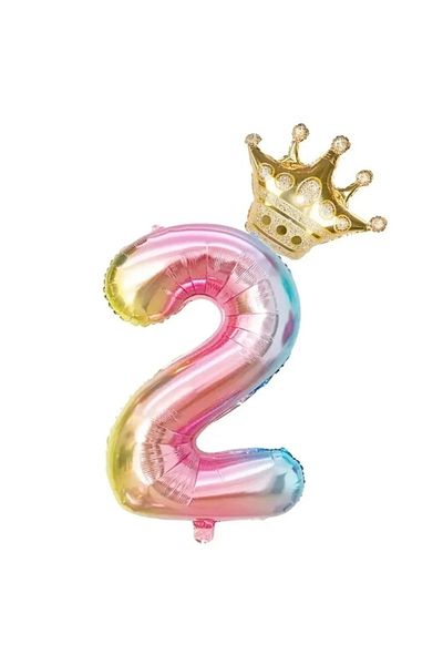 DÜVENCİ TİCARET King Crown Foil Balloon Colorful 2