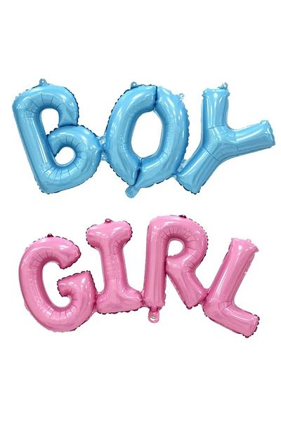 DÜVENCİ TİCARET Balloon Crushed Foil Girl / Boy Set - Gender Identification