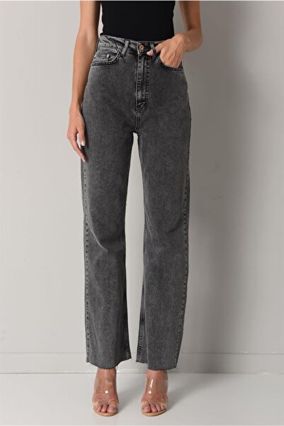 Ramrod Women's Non-Fading Smoked High Waist Wide Leg Jeans Palazzo Jeans