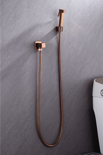 İSAOĞLU YAPI Copper Bidet Faucet Set Bronze Bidet Set Complete Set with Pressure Adjustment