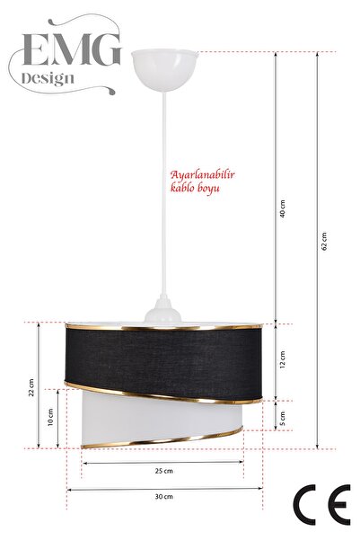 Emg DesiGn Kumaş Galaksi Modern Pasta Avize Yatak Odası Çocuk Odası