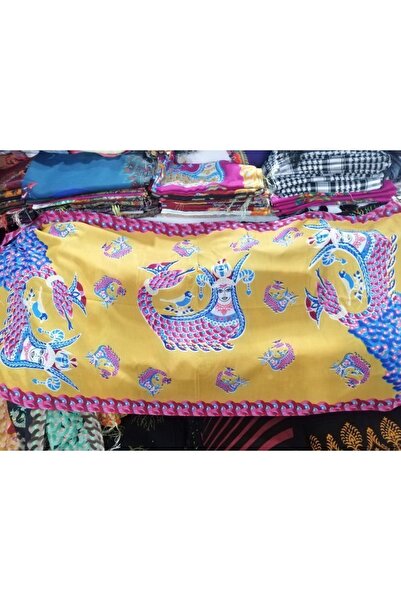 Gulaysenindunyasimardin Yöresel Şahmeran Motifli Şal _sarı Renk