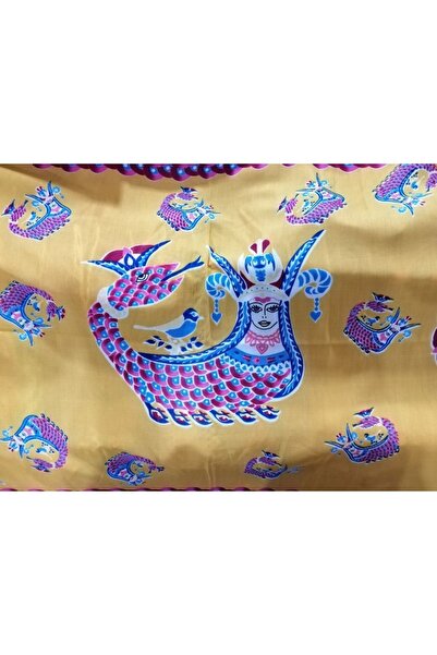 Gulaysenindunyasimardin Yöresel Şahmeran Motifli Şal _sarı Renk