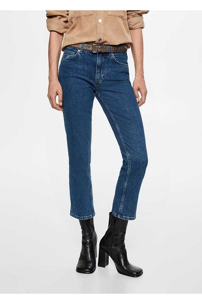 MANGO Woman Mid Waist Flare Jeans