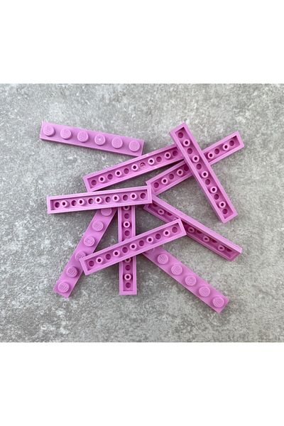 LEGO Original Moc Custom Accessory Creator Plate 1 X 6 Flat Bricks Light Pink 4 Pieces Will Be Sent