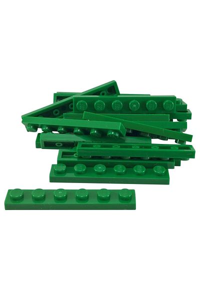 LEGO Original Moc Custom Accessory Creator Plate 1 X 6 Flat Brick Green 4 Pieces Will Be Sent