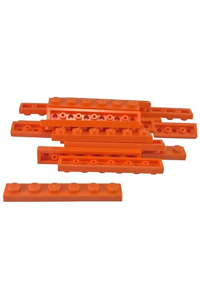 LEGO Original Moc Custom Accessory Creator Plate 1 X 6 Flat Brick Orange 6 Pieces to Send
