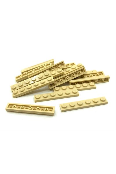 LEGO Original Moc Custom Accessory Creator Plate 1 X 6 Flat Brick Tan 6 Pieces Will Be Sent
