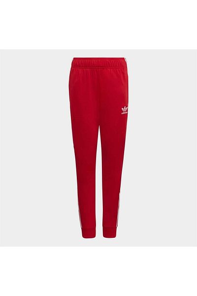 adidas Kids Girls Sportswear Fit Embroidered Logo Training Sweatpants, Red