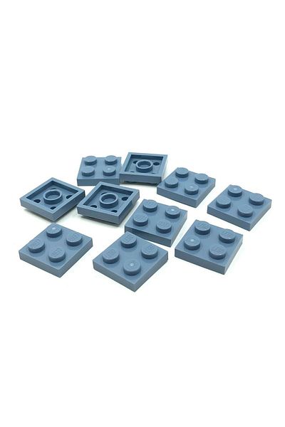 LEGO Original Moc Custom Accessory Creator Plate 2 X 2 Flat Brick Sand Blue 4 Pieces to Ship