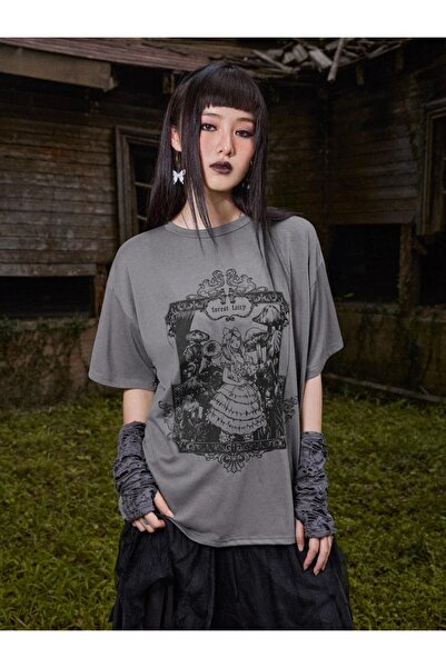 Machetta Лісова фея Forest Fairy з принтом, готична футболка оверсайз