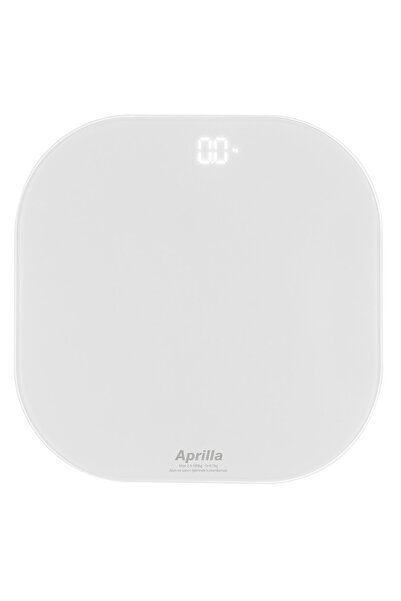 Aprilla Baskül Dijital Tartı Gizli Led Ekran Beyaz Cam
