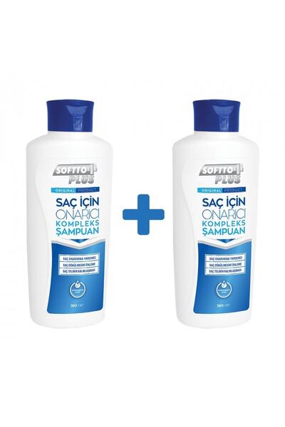 Softto Plus 2'li Saç Onarıcı Kompleks Şampuan 365 Ml+365 Ml