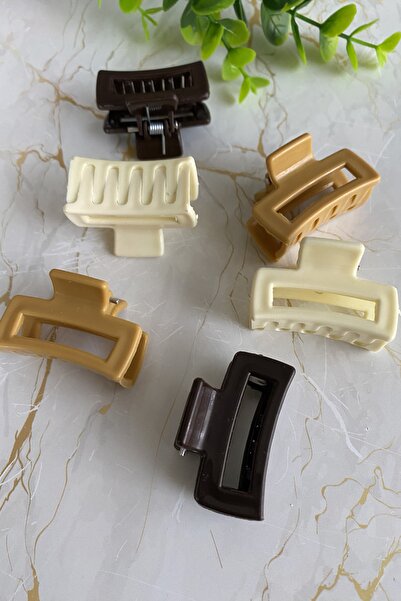 Tahtakaledeyim مشبك مزلاج مربع صغير مقاس 4 سم باللون البني