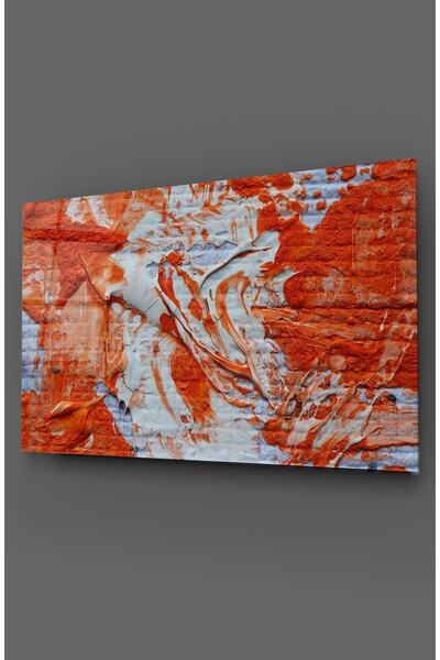 TAULART Tablou din sticlă de perete roșu