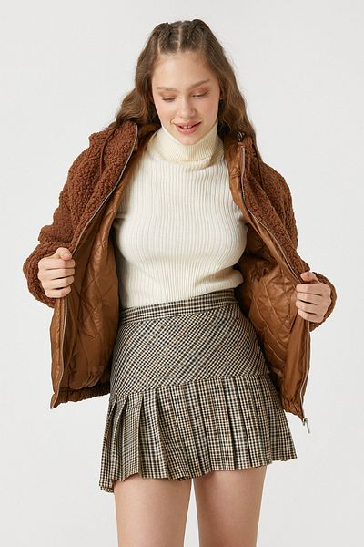 Koton Women's Brown Jacket 3WAL20181IW