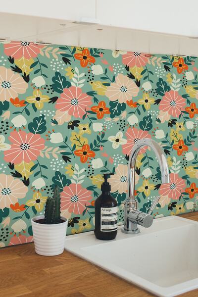 DECORIO HOME Mutfak Tezgah Arası & Banyo Fayans Kendinden Yapışkanlı Folyo Kaplama Sticker