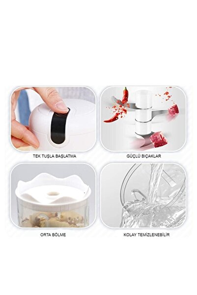 CVS Dn3559 Şarjlı Gıda Doğrayıcı Mini Blender Mavi