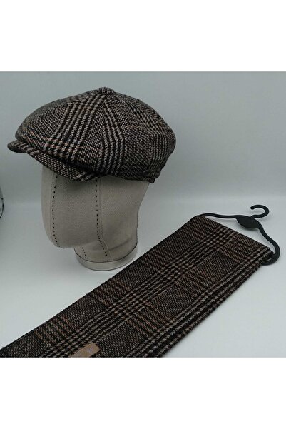 Shopiolog Şapka Atkı Takım David Beckham Model Peaky Blinders Kışlık Kasket