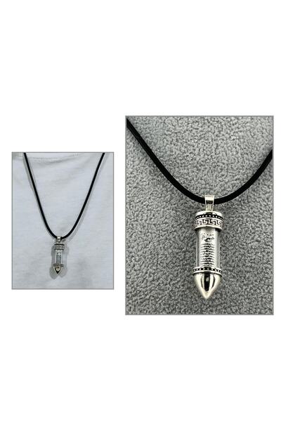 clgsilver 925 Ayar Gümüş Mermi Tasarım Cevşen Kolye