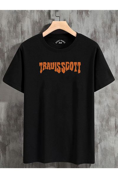 DEEPSENCE Unisex Oversize T-shirt Black Travis Back Print
