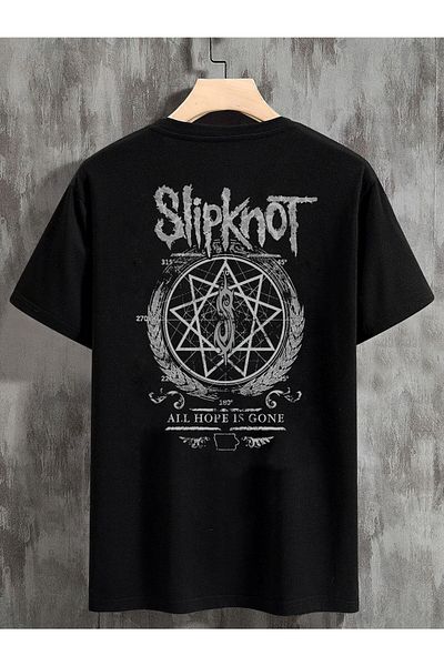 DEEPSENCE Unisex Oversize T-shirt Slipknot Back Print Μαύρο