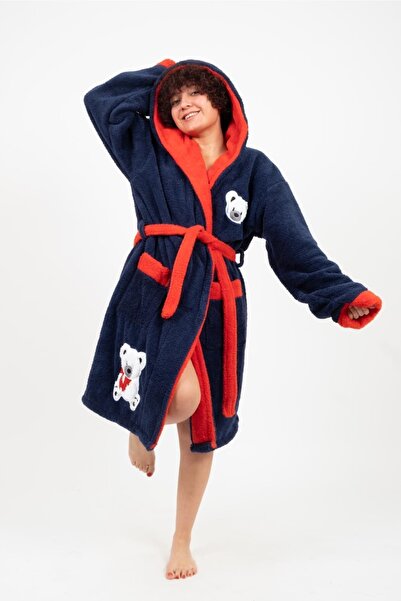 Damlaiso Halat de baie cu glugă din lână și pluș din noiembrie