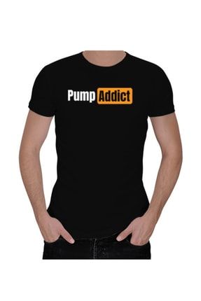 Tisho Ti ort Erkek Regular Kesim Pump Addict Bask l Fiyat Yorumlar Trendyol
