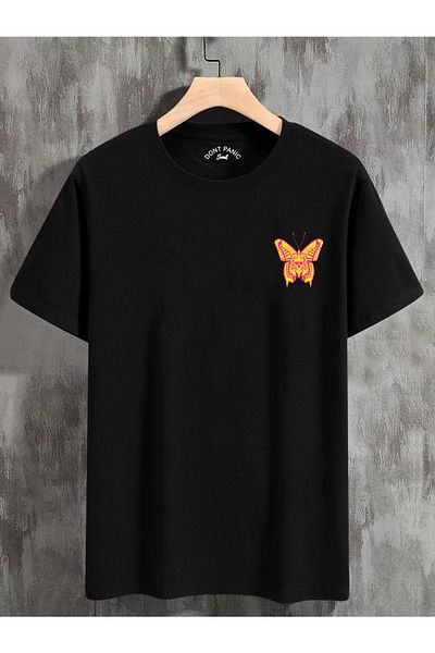 DEEPSENCE Unisex Oversize T-shirt Falsehood Print Black