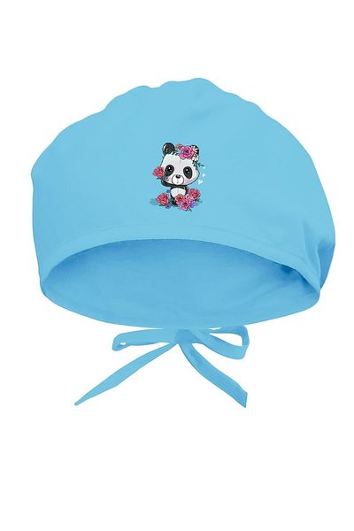 Tasarım Trend Floral Themed Panda Design Surgical Bonnet