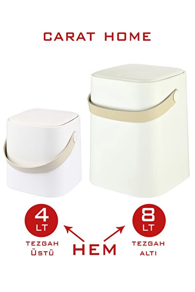 Carat Home Avantajlı 2'li Set Click Kapaklı Tutma Saplı Iç Kovalı Tezgah Üst ...