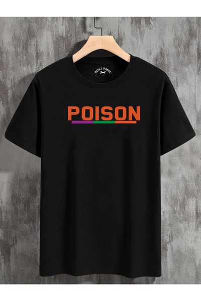 DEEPSENCE Black Unisex Oversize T-Shirt - Posion Back Print