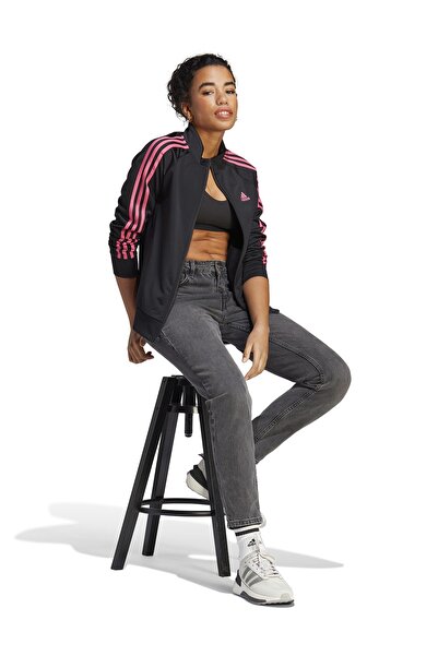 adidas Bisiklet Yaka Siyah Kadın Sweatshırt Ic8841 W 3s Tt Trıc