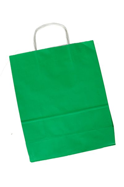 Kraft Green Bag 25*12*31 (50 Pieces) Green Sachet Bag with Twist Handle