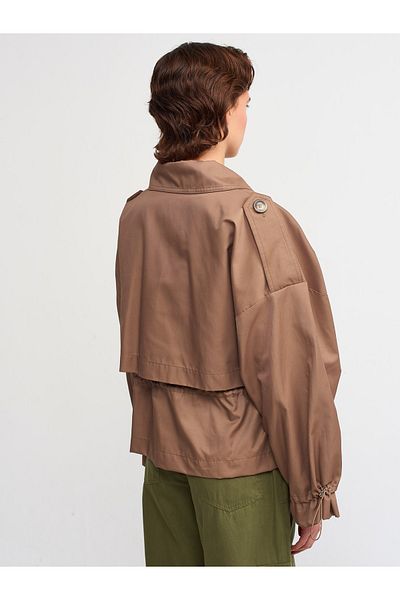 Dilvin 65102 Short Trench Coat Camel