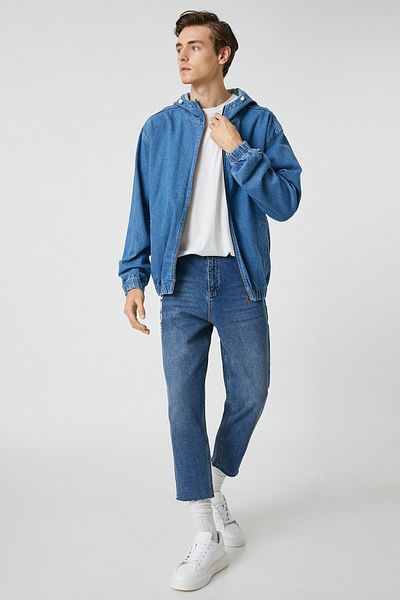 Koton Dunkle Indigo-Jeans für Herren 3WAM40132BD