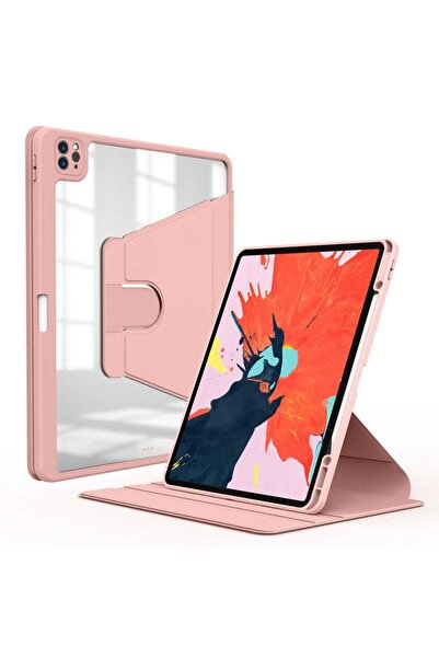 TEKNETSTORE Apple Ipad Pro 4. Nesil M2 Çip 2022 11 Inç Tablet Uyumlu 360 Dönebilen Kalem Bölmeli Standlı Kılıf