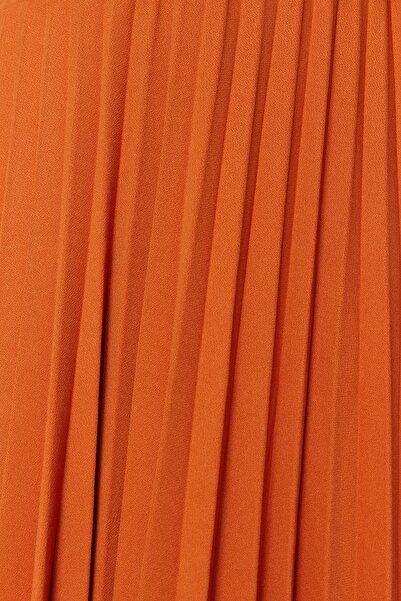 Trendyol Collection Csempe kiszélesedő magas derekú Midi hajtogatott Smart krepp kötött szoknya TWOSS23ET00048