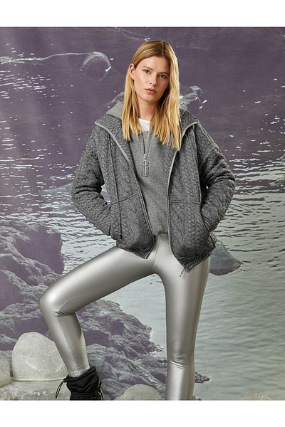 Koton Şahika Ercümen X - Zippered Jacket with Mesh Look Pockets