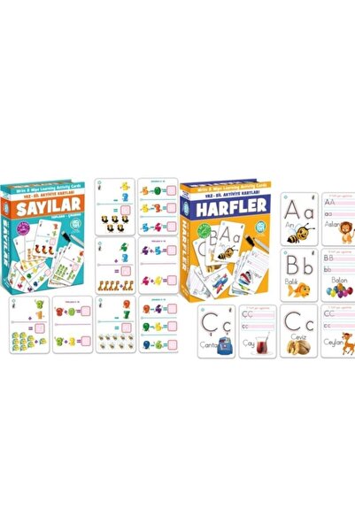 Circle Toys Okul Öncesi Eğitici Erken Öğrenme 2'li Set Alfabe Harf Ve Sayılar Rakamlar