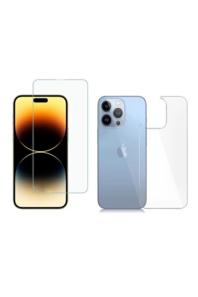 Microcase Iphone 14 Pro Ön Ve Arka Tempered Glass Cam Koruma - Al3271
