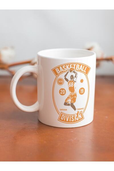 Eylül Design Basketball Themed Special Design Printed Mug Cup Gift Mug Cup Tea-Coffee Cup