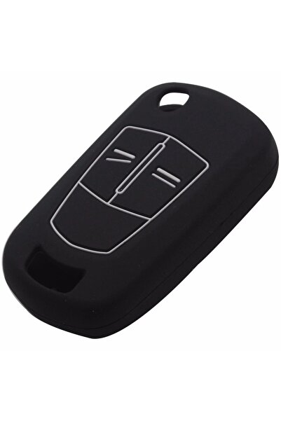 İKTUNING أوبل فيكترا أسترا كورسا زافيرا - حافظة مفاتيح سيليكون سوداء