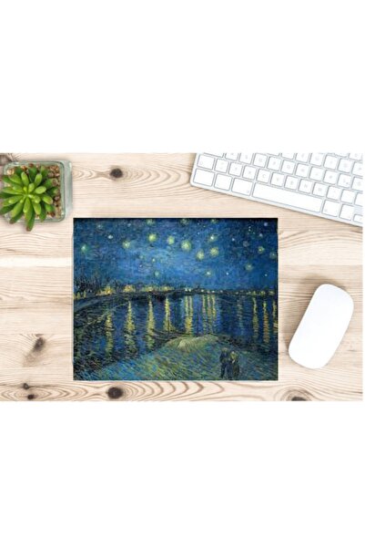 Cemira Mousepad cu design Van Gogh Noaptea înstelată peste Rodan