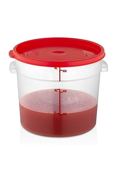 Genel Markalar Grpp-6 Polipropilen Yuvarlak Saklama Kabı, 6 Litre ( Kapaklı )