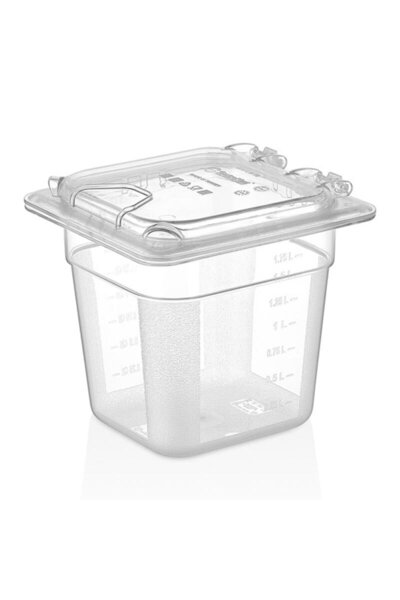 GastroPlast 1/6 Menteşeli Gastronom Küvet Kapağı Kapalı Köşeli, Ve 1/6 100 Po...