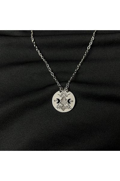 Touz Aura Flower of Life and Moon Necklace