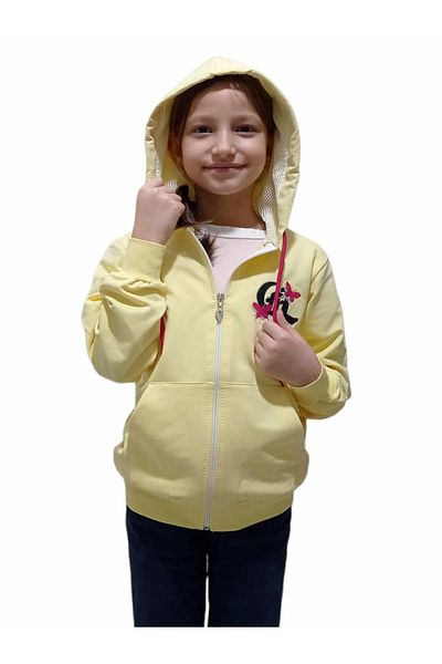 Fox Life Kids Hanorac din bumbac pieptănat cu glugă și fermoar