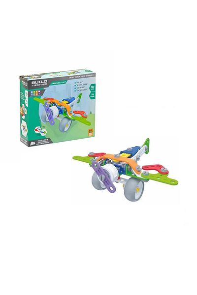 Roy Toy Unmountable Vehicles 71 Piece Airplane DIY Game Set for Kids Ages 3+
